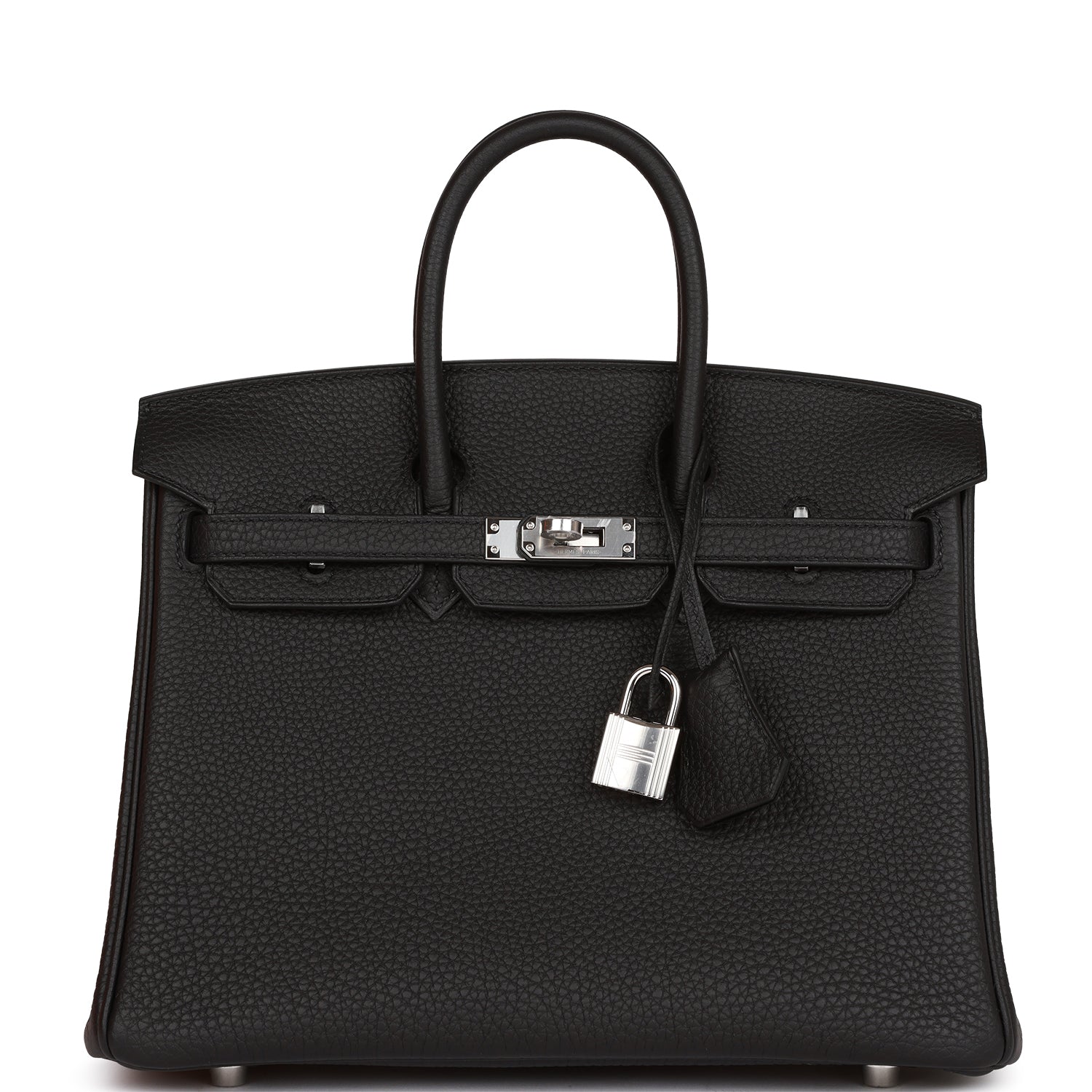 Hermes Birkin Togo Palladium Hardware Handbag Black Travel Bag 34