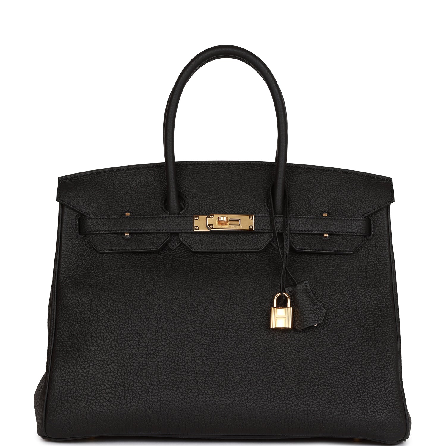 Hermes Birkin Togo Hardware Handbag Black Gold Travel Bag Hardware 16