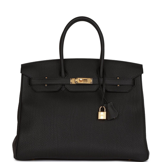 Hermes Birkin Togo Hardware Handbag Black Gold Travel Bag Hardware 16