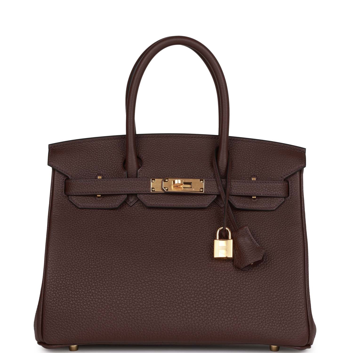 Hermes Birkin Rouge Sellier Togo Hardware Handbag Gold Travel Bag
