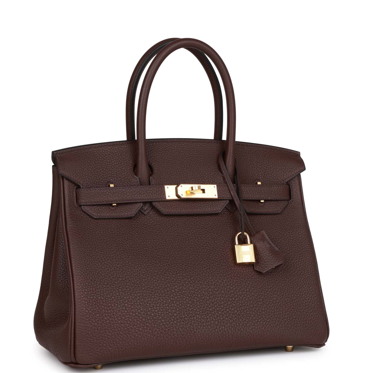 Hermes Birkin Rouge Sellier Togo Hardware Handbag Gold Travel Bag