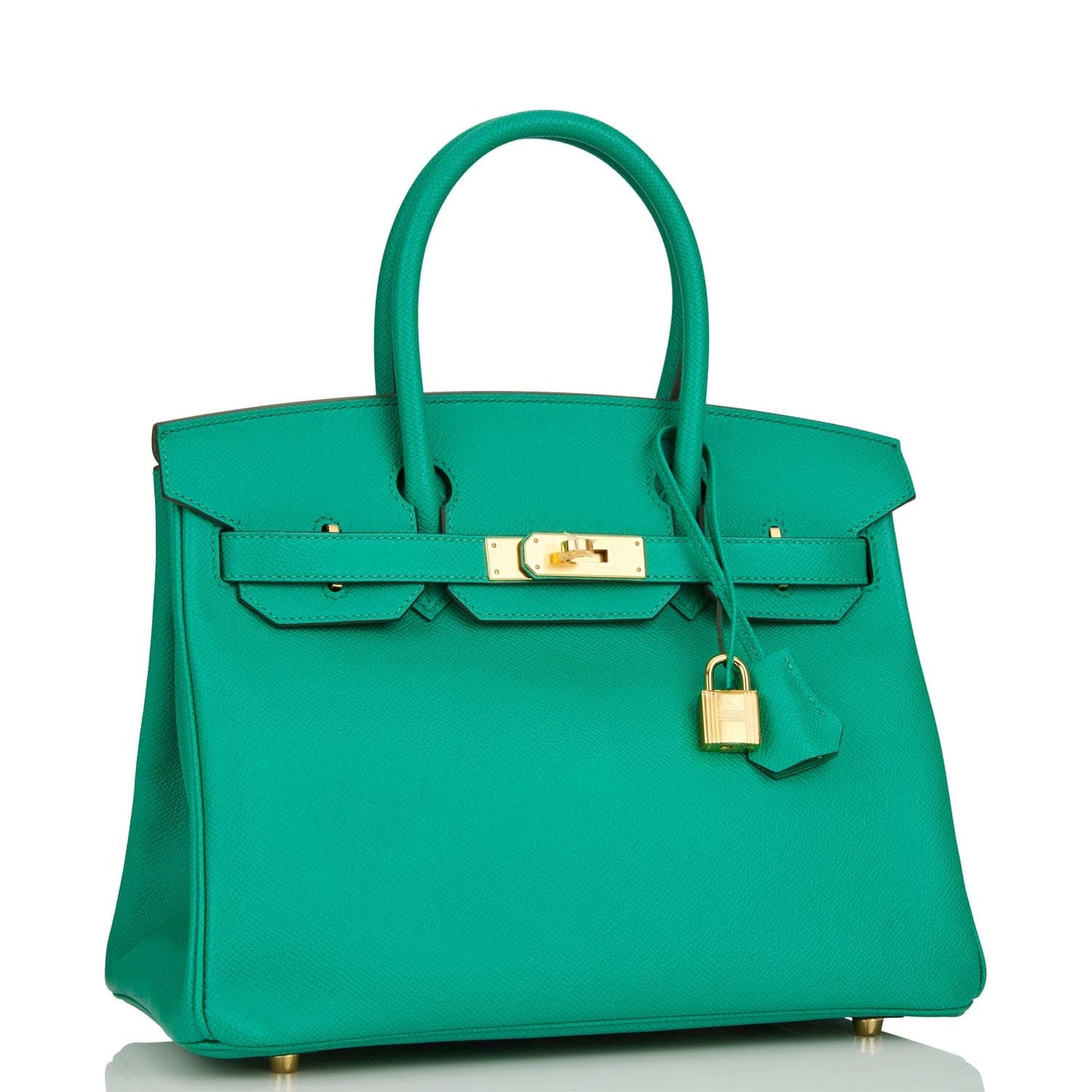 Hermes Birkin Vert Jade Epsom Hardware Handbag Gold Travel Bag Gold Hardware