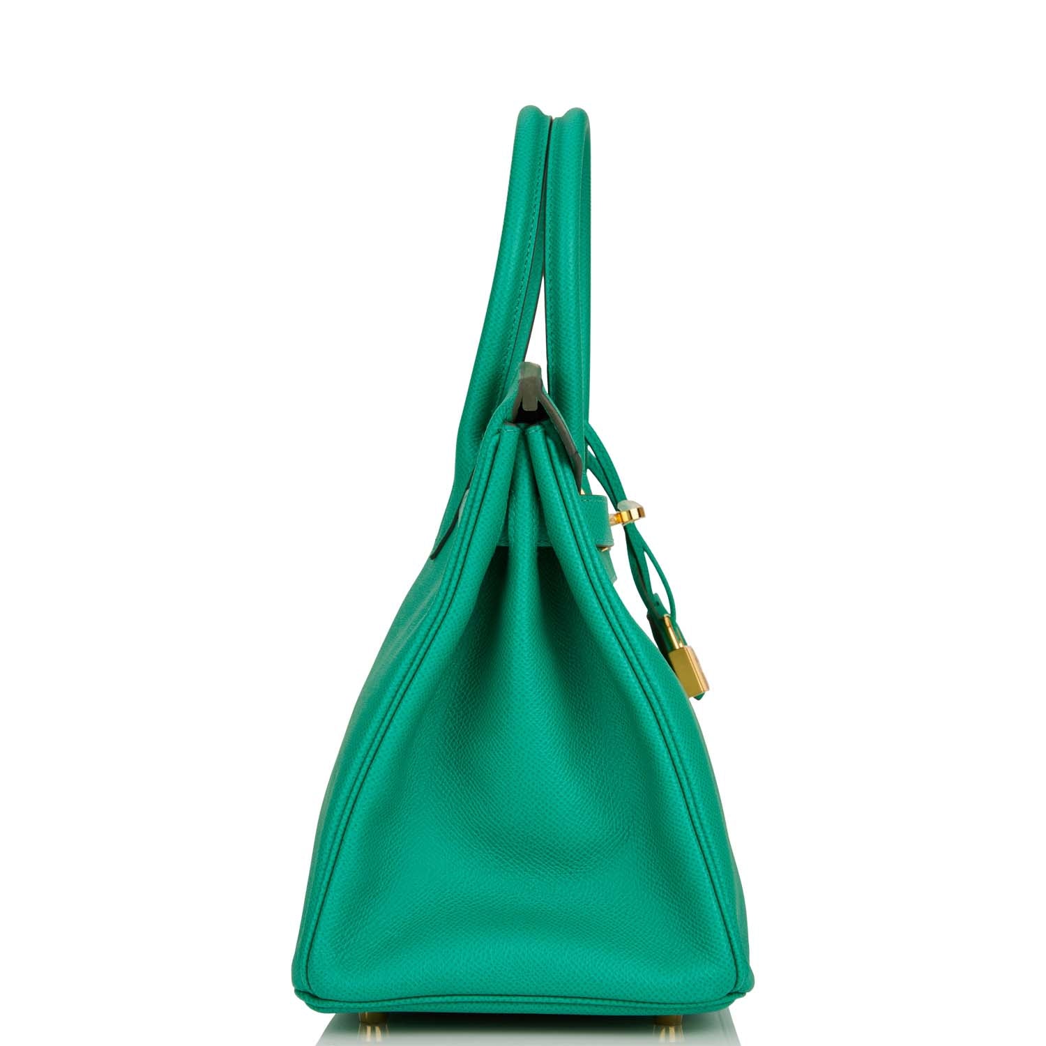 Hermes Birkin Vert Jade Epsom Hardware Handbag Gold Travel Bag Gold Hardware
