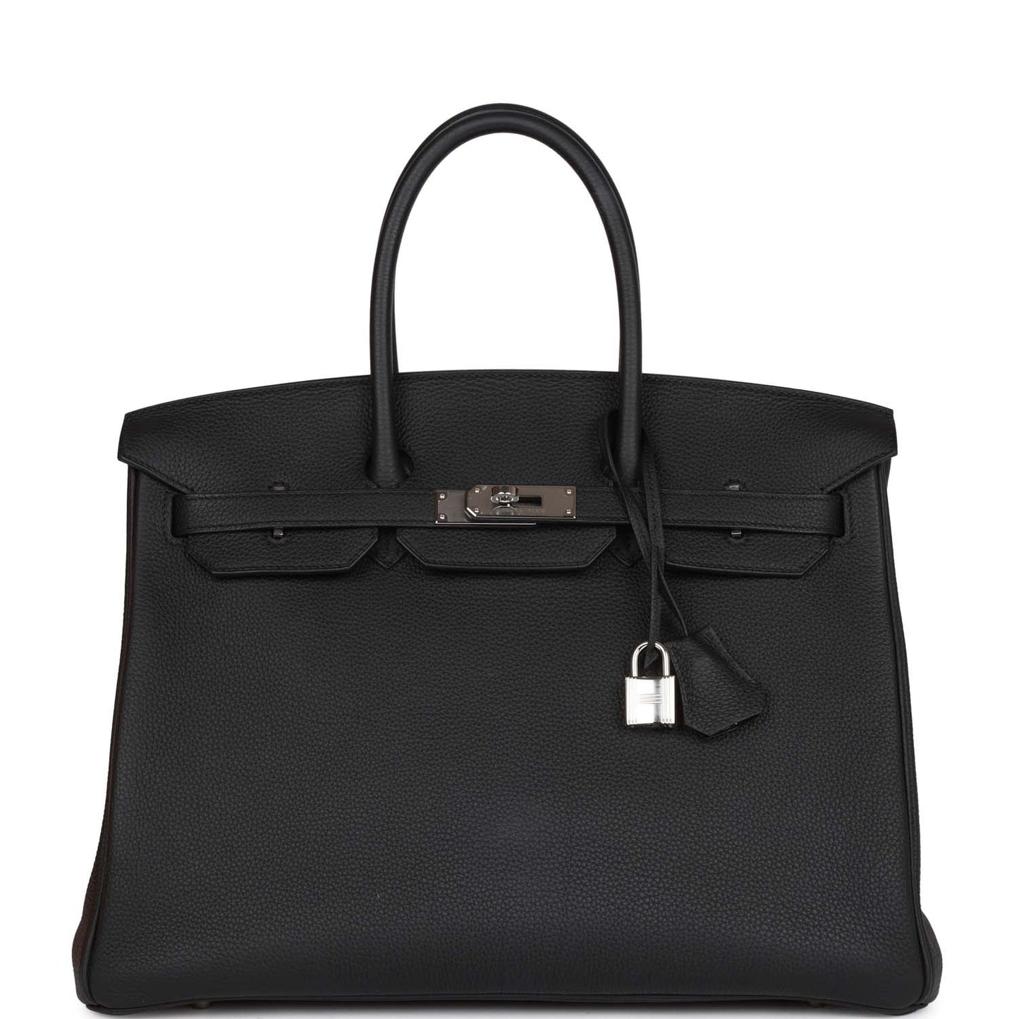 Hermes Birkin Togo Palladium Hardware Handbag Black Travel Bag