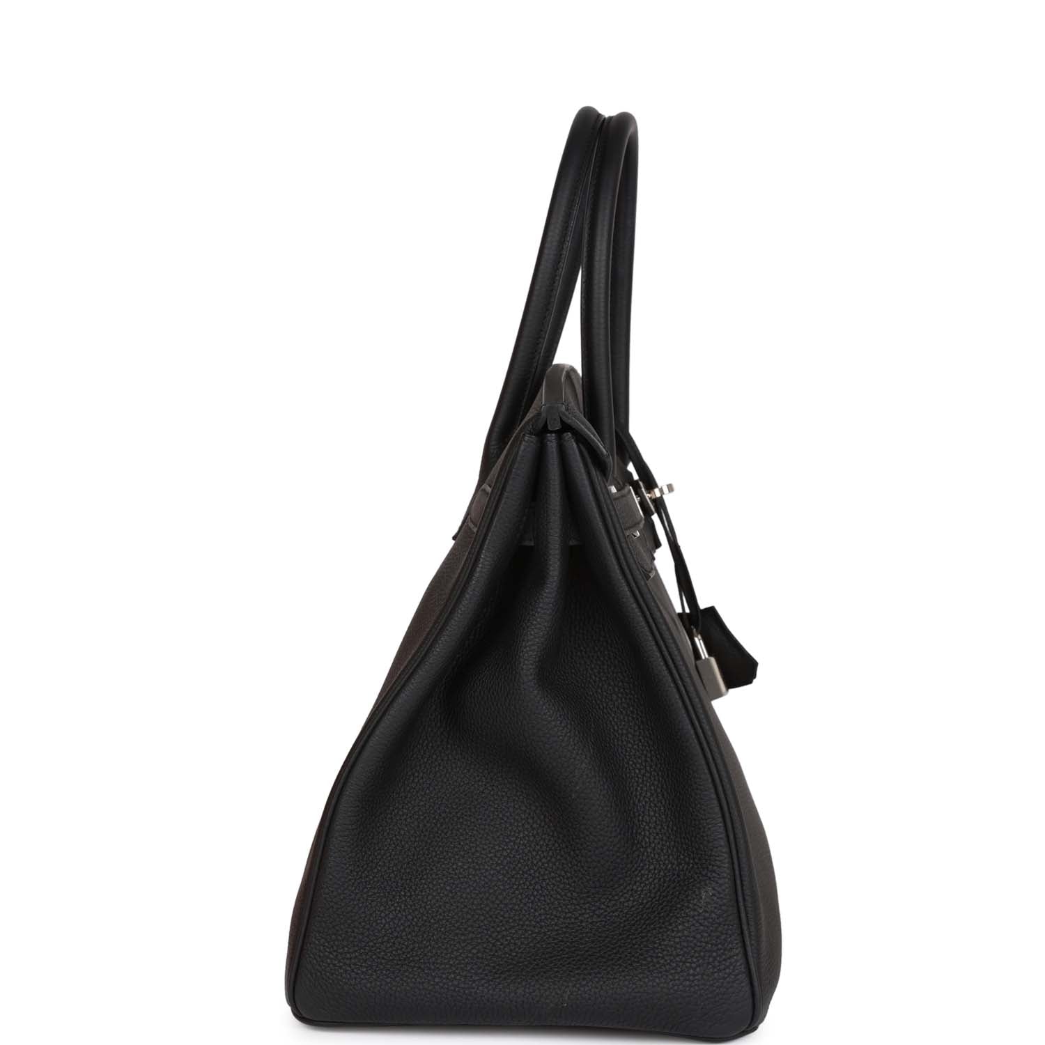 Hermes Birkin Togo Palladium Hardware Handbag Black Travel Bag Palladium Hardware