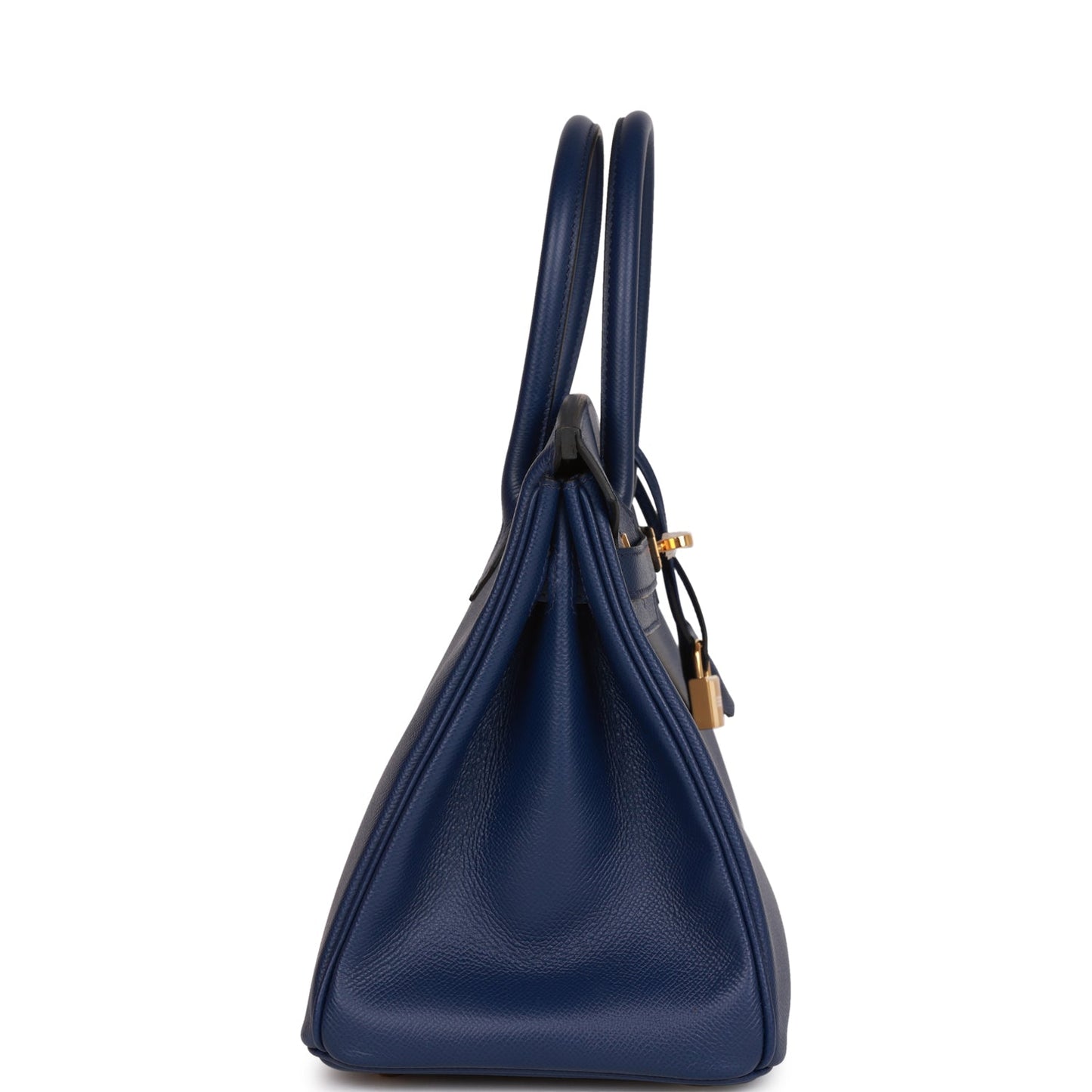 Hermes Birkin Bleu Saphir Epsom Hardware Handbag Gold Travel Bag
