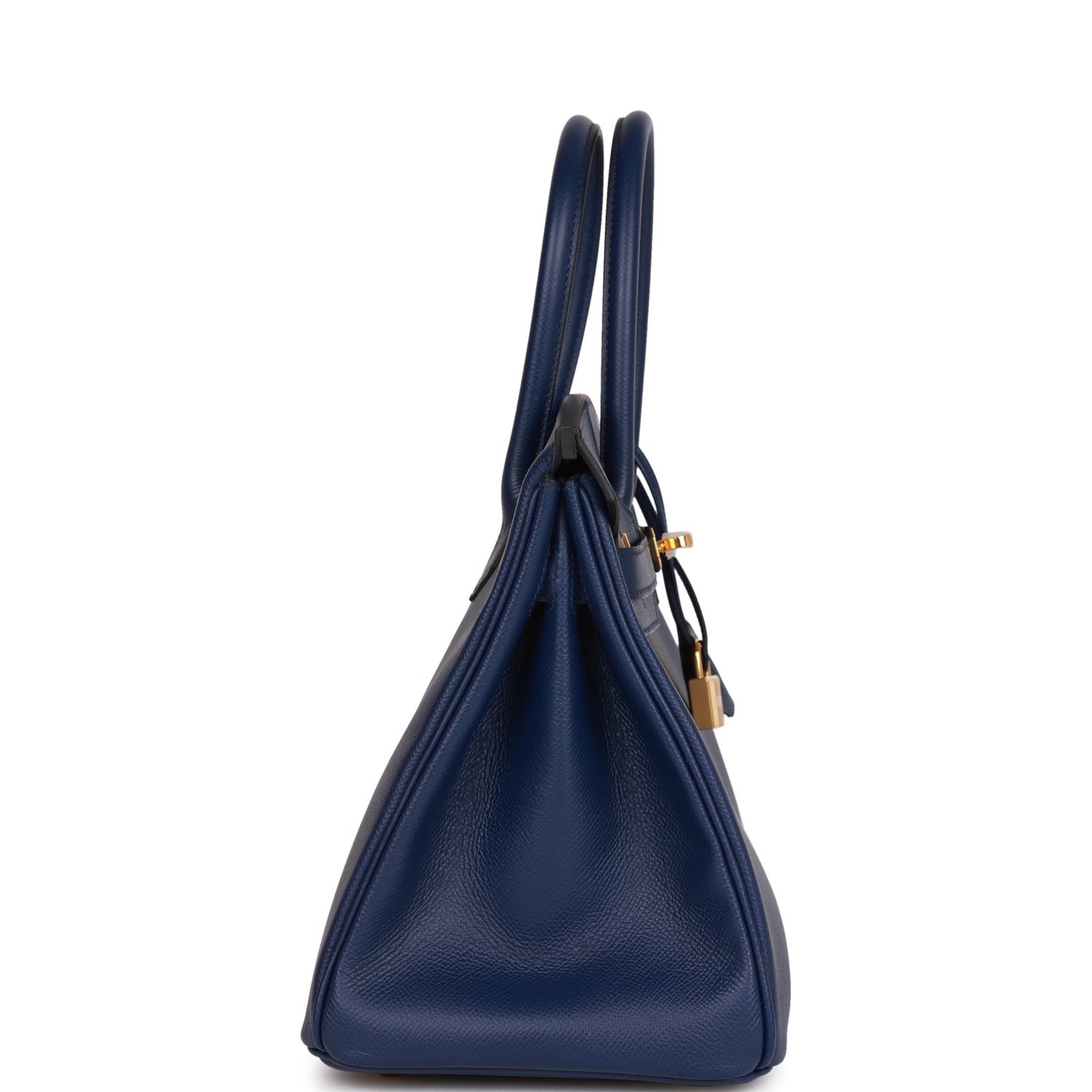 Hermes Birkin Bleu Saphir Epsom Hardware Handbag Gold Travel Bag