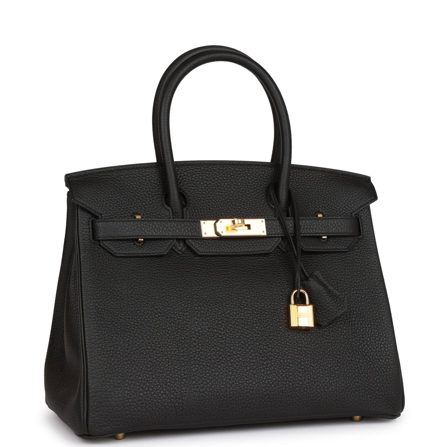 Hermes Birkin Togo Hardware Handbag Black Gold Travel Bag 26