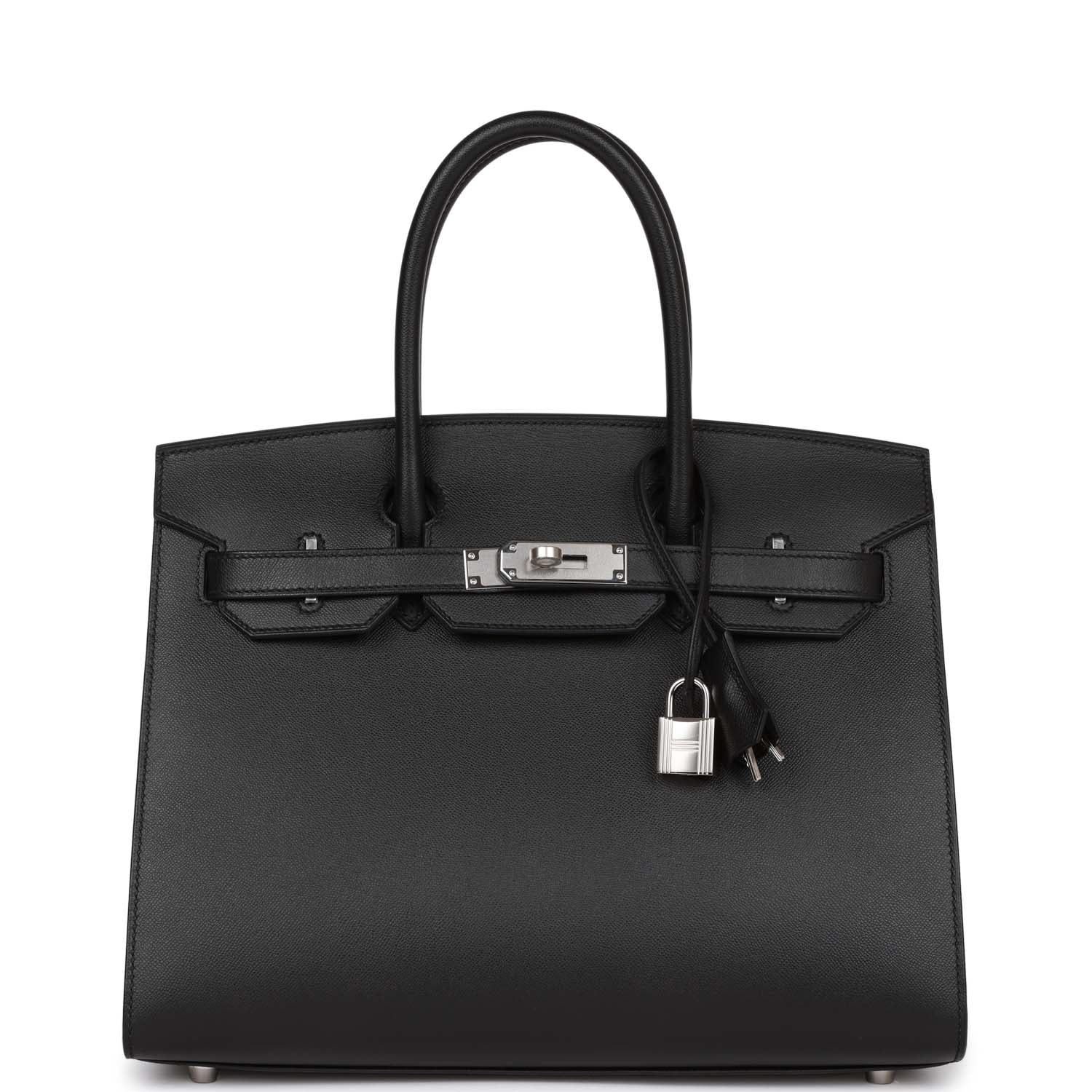 Hermes Birkin Sellier Madame Palladium Hardware Handbag Black Travel Bag