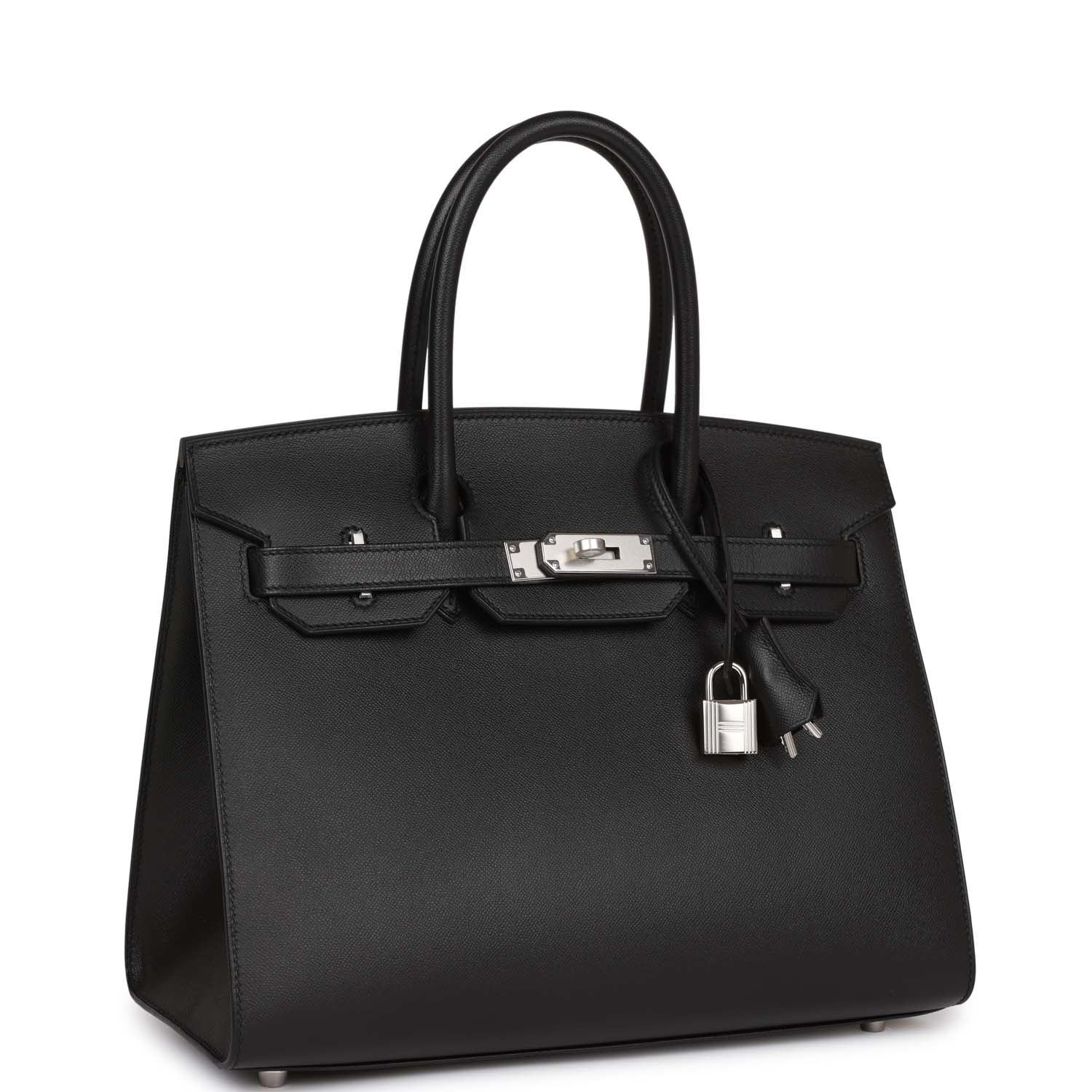 Hermes Birkin Sellier Madame Palladium Hardware Handbag Black Travel Bag