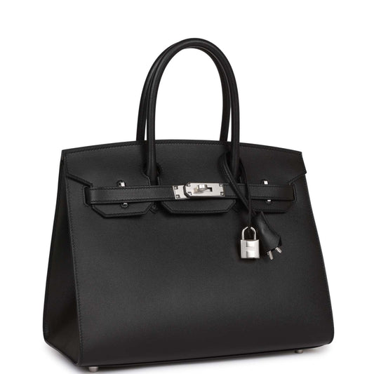 Hermes Birkin Sellier Madame Palladium Hardware Handbag Black Travel Bag