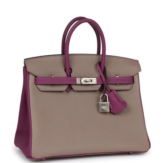 Hermes Special Order Hss Birkin Gris Asphalte And Anenome Travel Bag