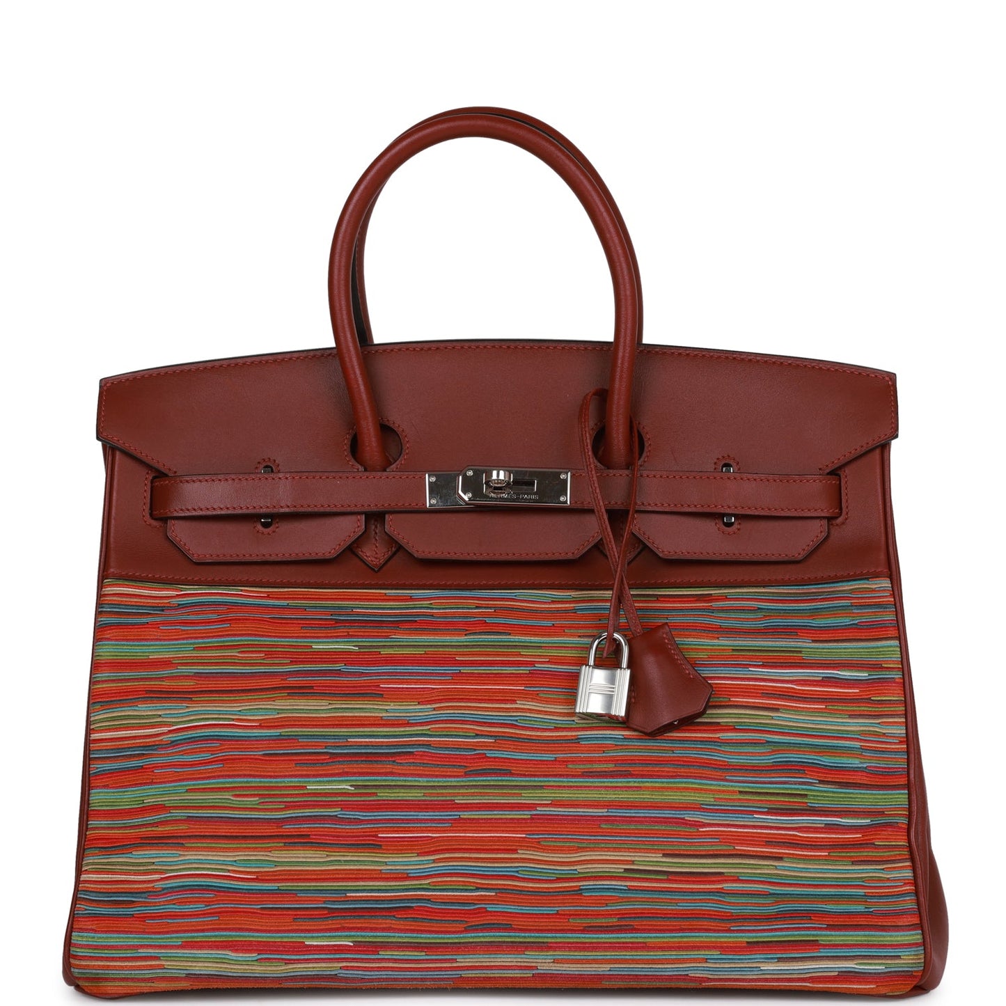 Hermes Birkin Vibrato Rouge Boxcalf Palladium Hardware Handbag Travel Bag