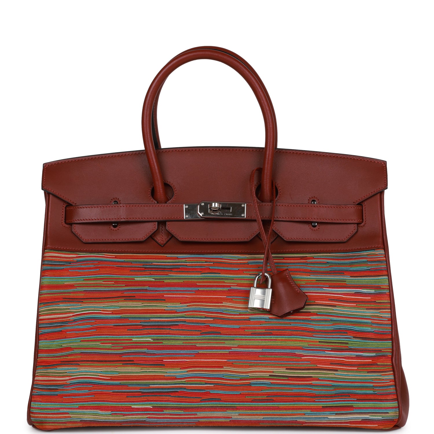 Hermes Birkin Vibrato Rouge Boxcalf Palladium Hardware Handbag Travel Bag