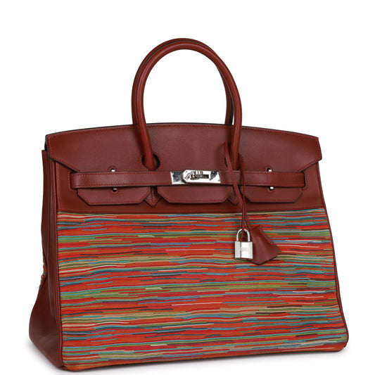 Hermes Top Quality Luxury Birkin Vibrato Rouge H Travel Bag
