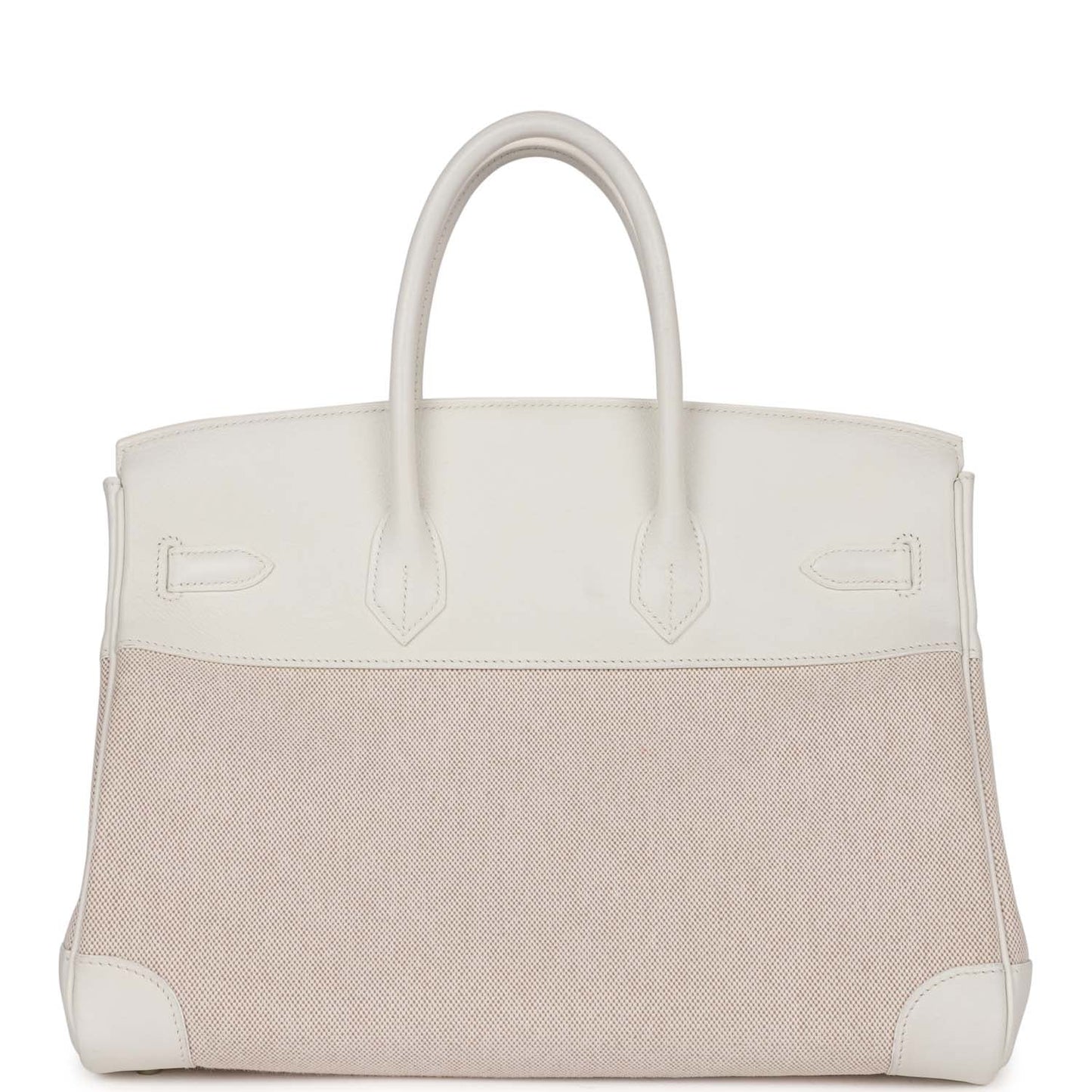 Hermes Top Quality Luxury Birkin Gulliver And Toile White Travel Bag