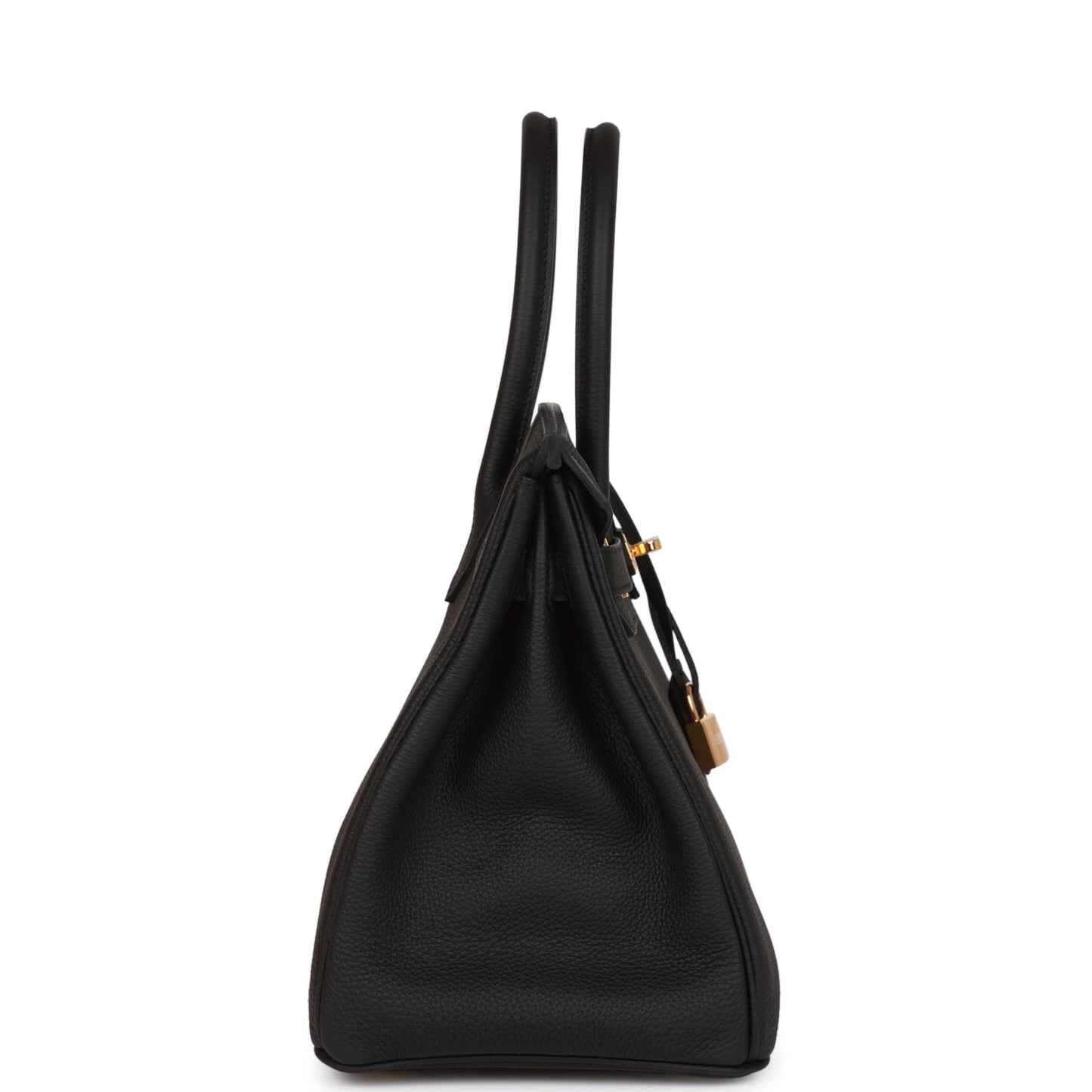 Hermes Birkin Togo Hardware Handbag Black Gold Travel Bag 23