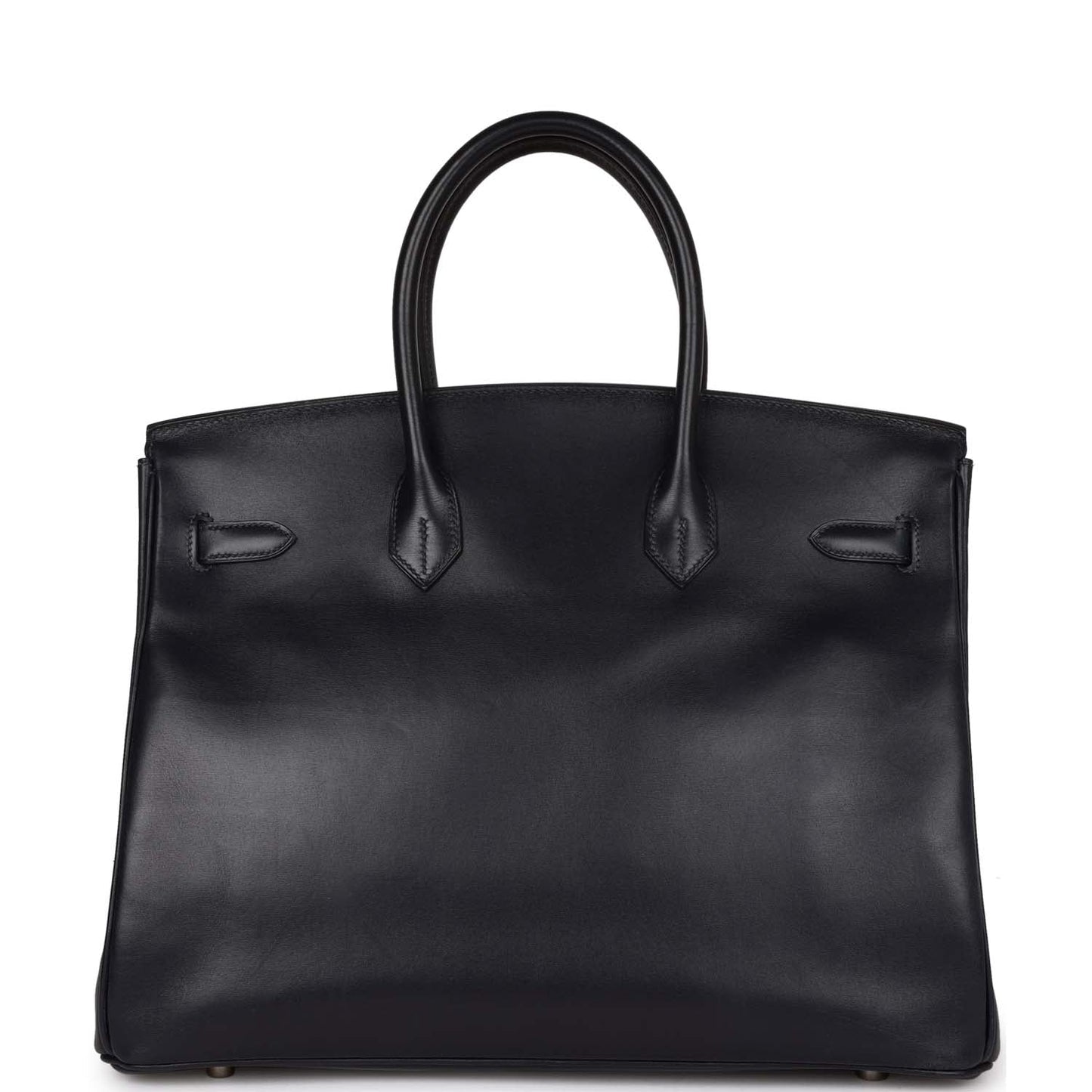Hermes Luxury Birkin Bleu Navy Box Palladium Hardware Travel Bag