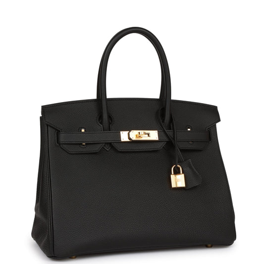 Hermes Birkin Togo Hardware Handbag Black Gold Travel Bag Hardware 19