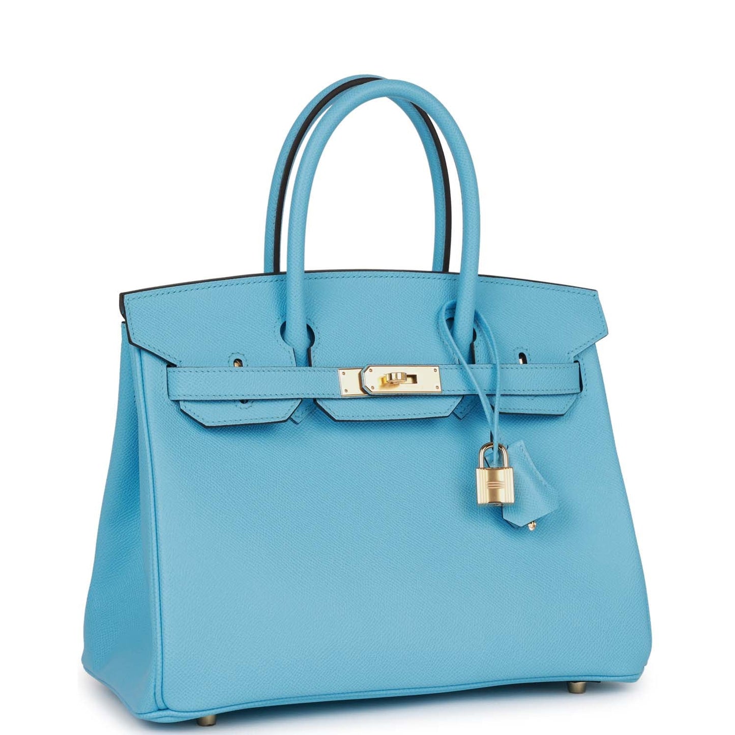 Hermes Birkin Celeste Epsom Hardware Handbag Gold Travel Bag