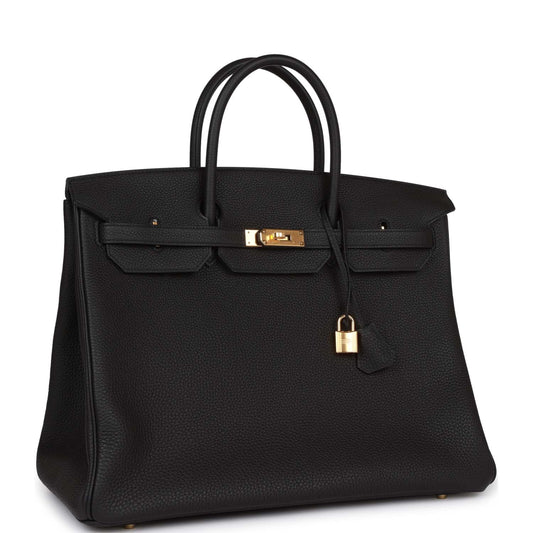 Hermes Birkin Togo Hardware Handbag Black Gold Travel Bag Gold Hardware 5