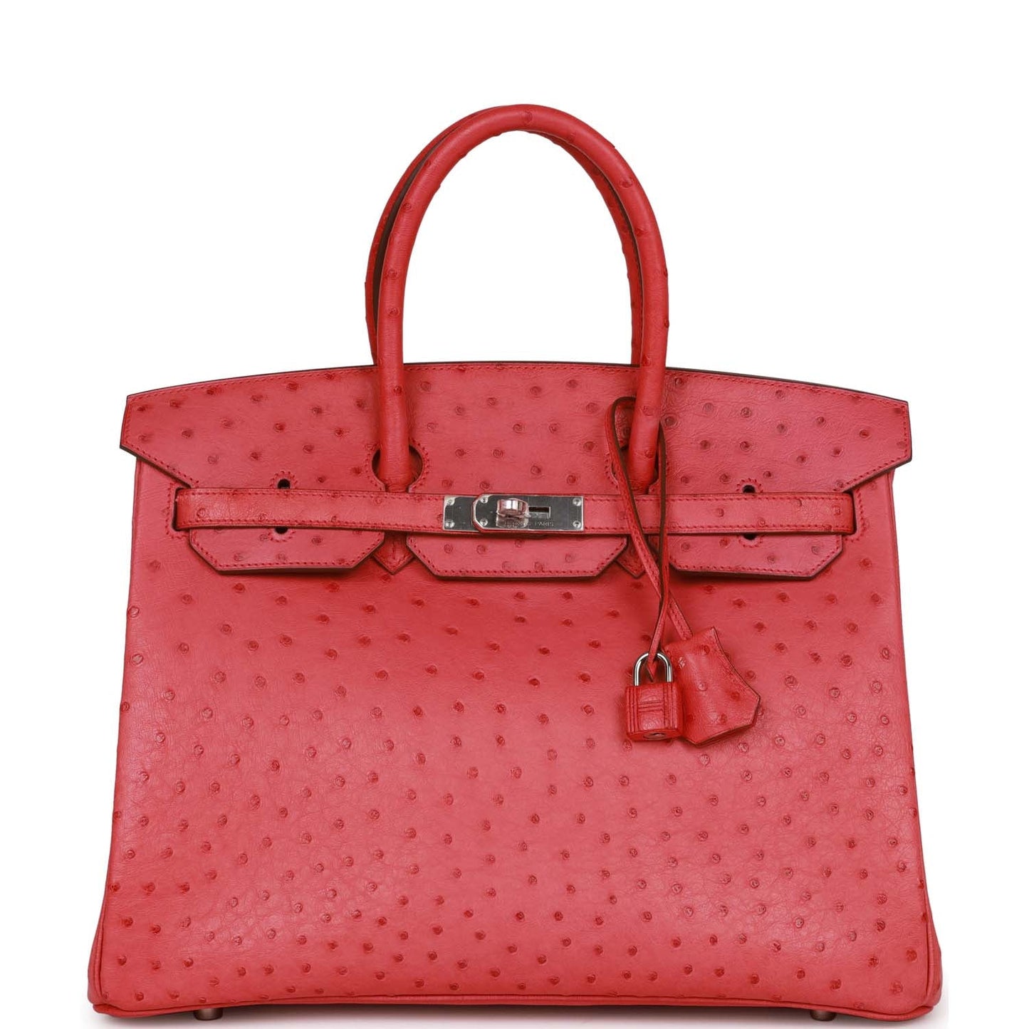 Hermes Birkin Bougainvillea Ostrich Palladium Hardware Handbag Travel Bag