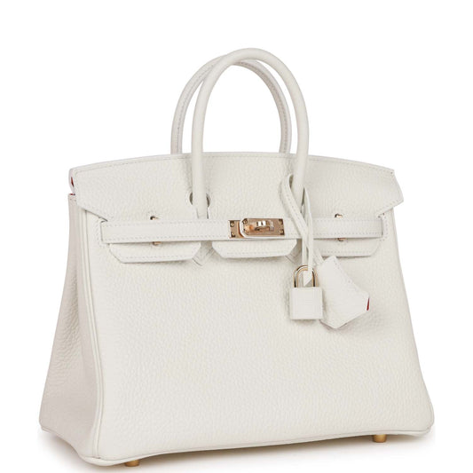 Hermes Special Order Hss Birkin Verso Clemence Permabrass White Travel Bag