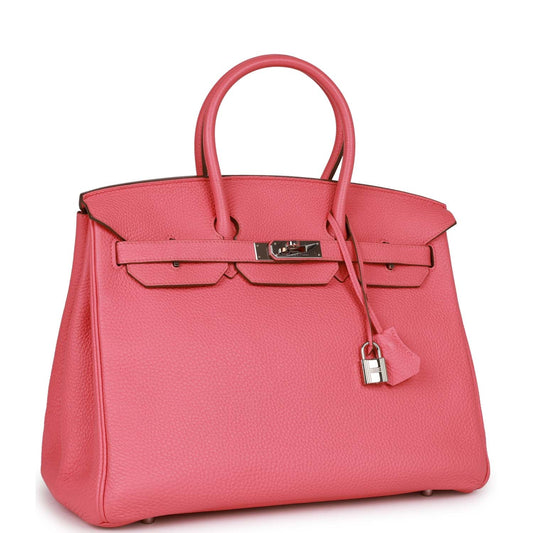 Hermes Birkin Rose Lipstick Togo Palladium Hardware Handbag Travel Bag