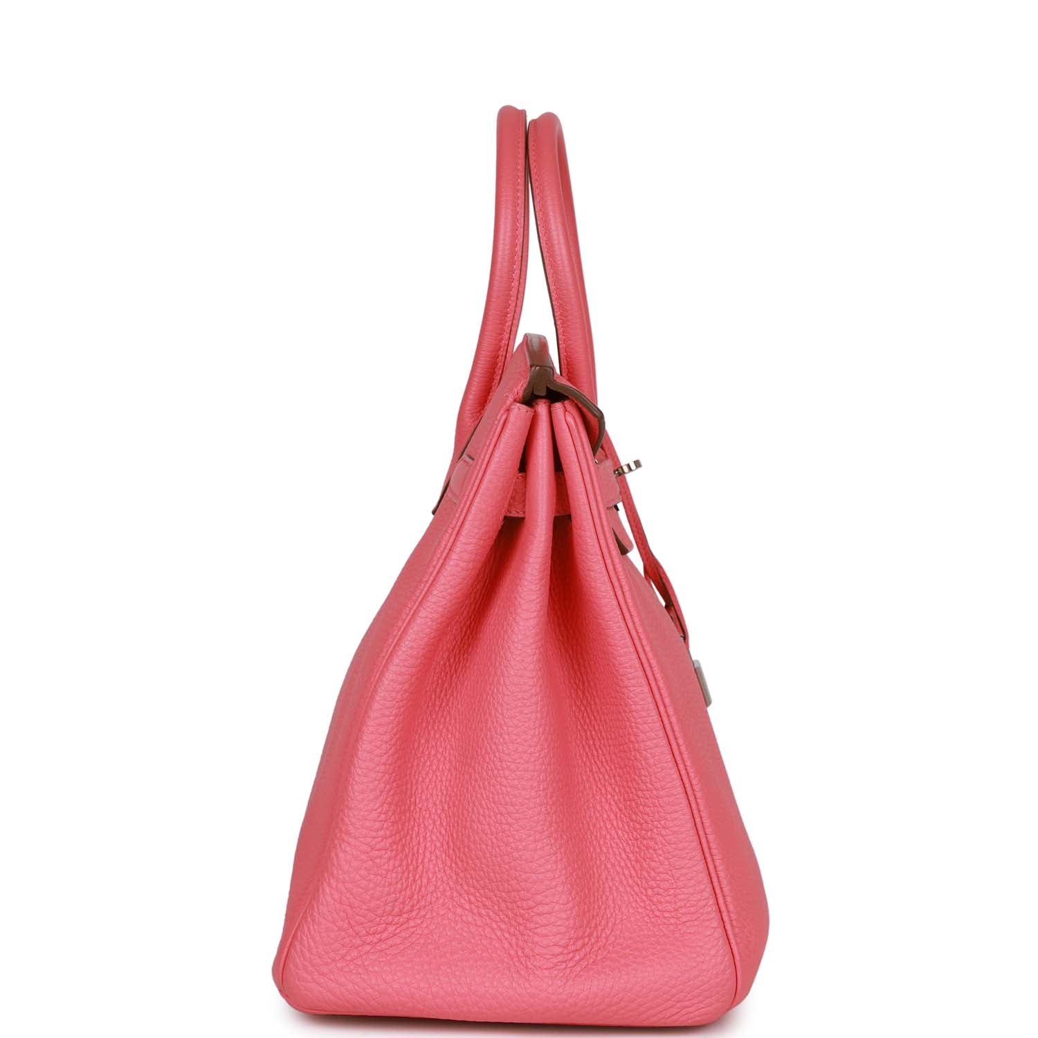 Hermes Birkin Rose Lipstick Togo Palladium Hardware Handbag Travel Bag