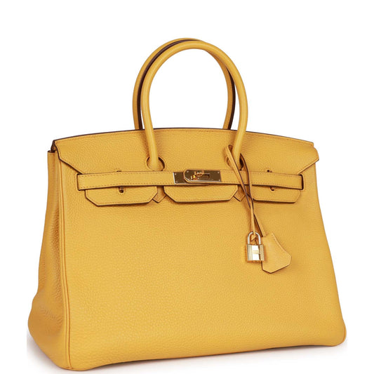 Hermes Birkin Soleil Togo Hardware Handbag Gold Travel Bag
