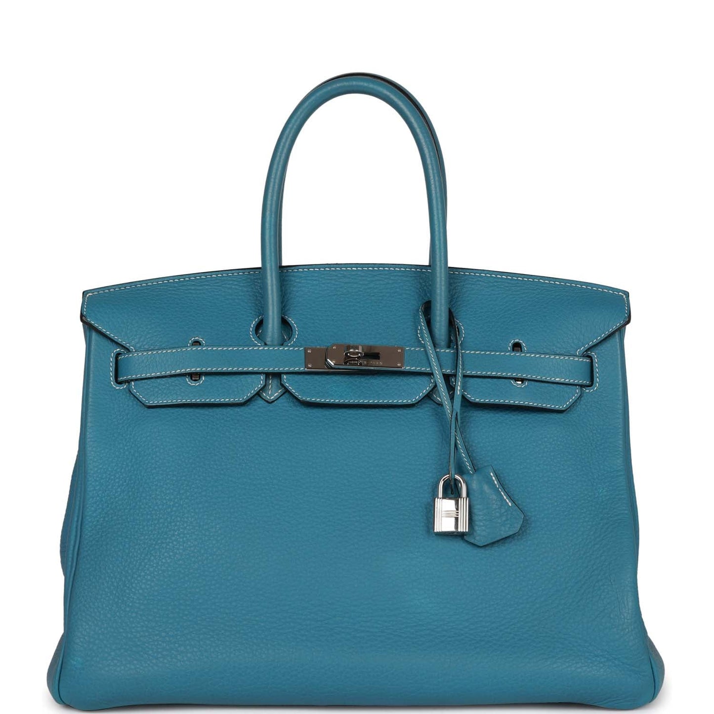 Hermes Birkin Bleu Jean Togo Palladium Hardware Handbag Travel Bag Palladium Hardware 1