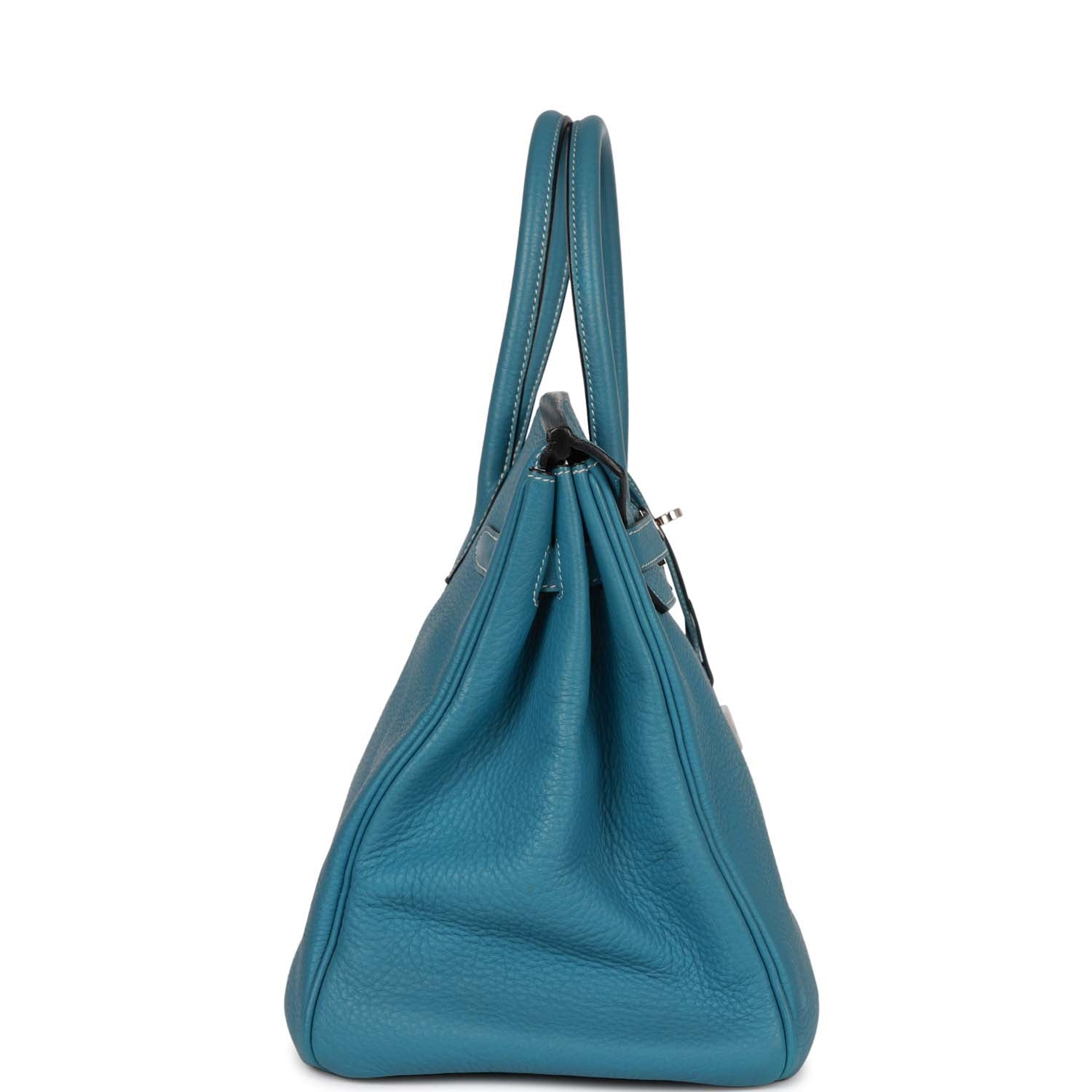 Hermes Birkin Bleu Jean Togo Palladium Hardware Handbag Travel Bag Palladium Hardware 1