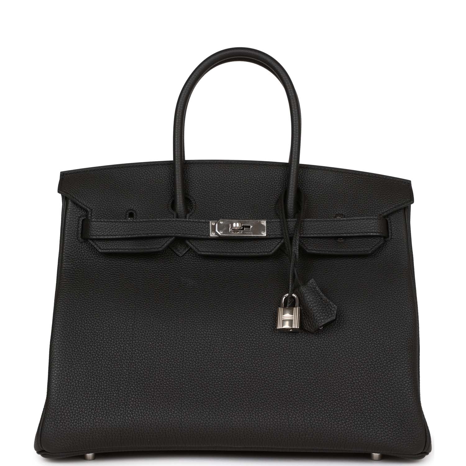 Hermes Birkin Togo Palladium Hardware Handbag Black Travel Bag Hardware 15