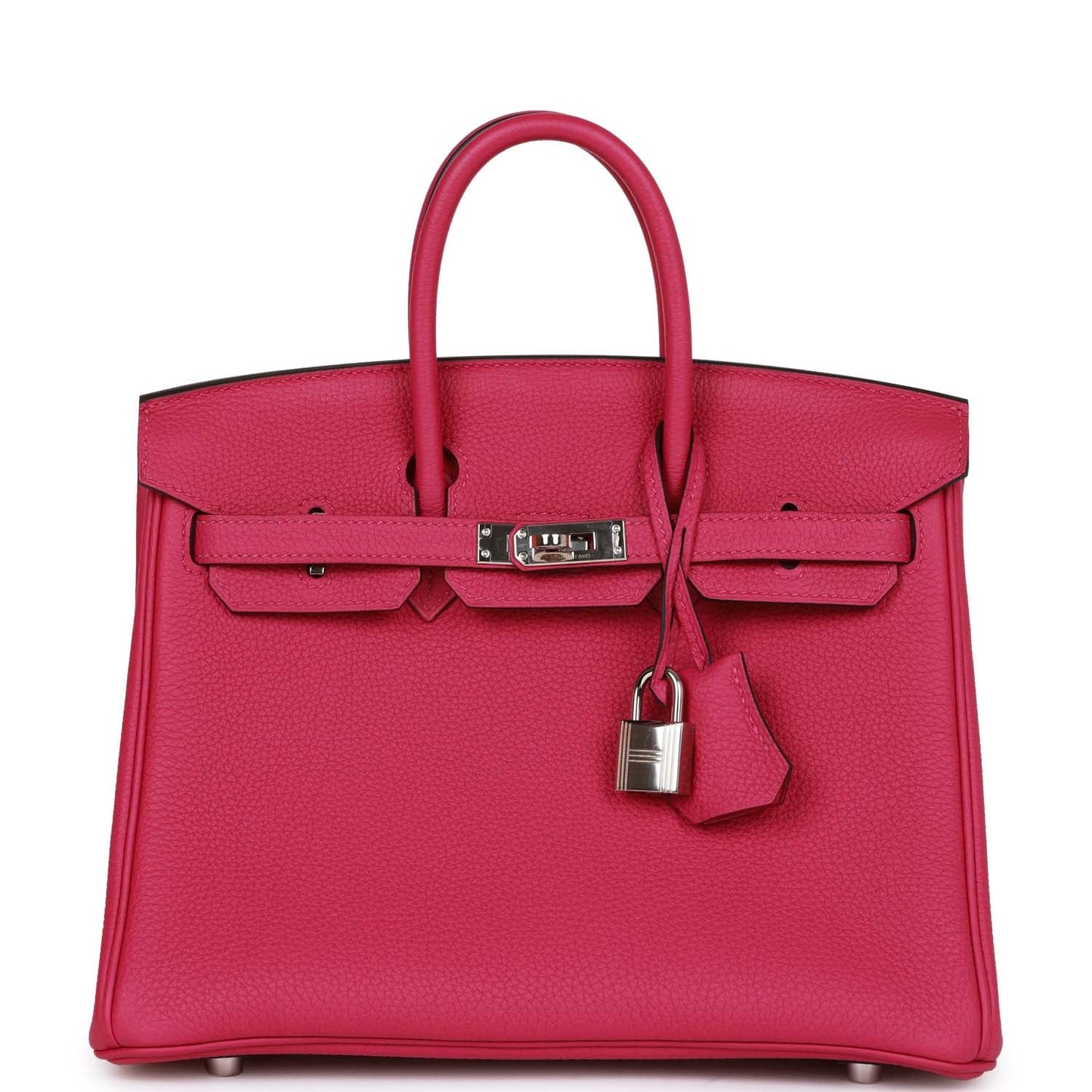 Hermes Birkin Rose Pourpre Togo Palladium Hardware Handbag Travel Bag