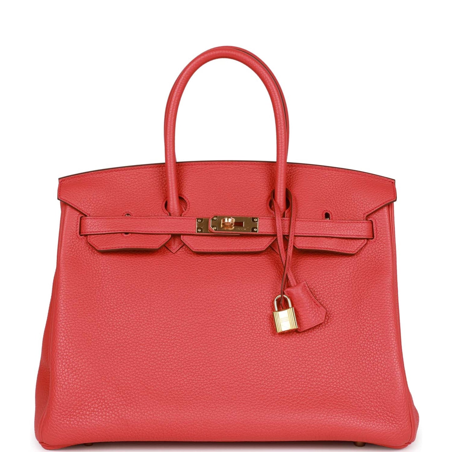 Hermes Birkin Bougainvillea Clemence Hardware Handbag Gold Travel Bag