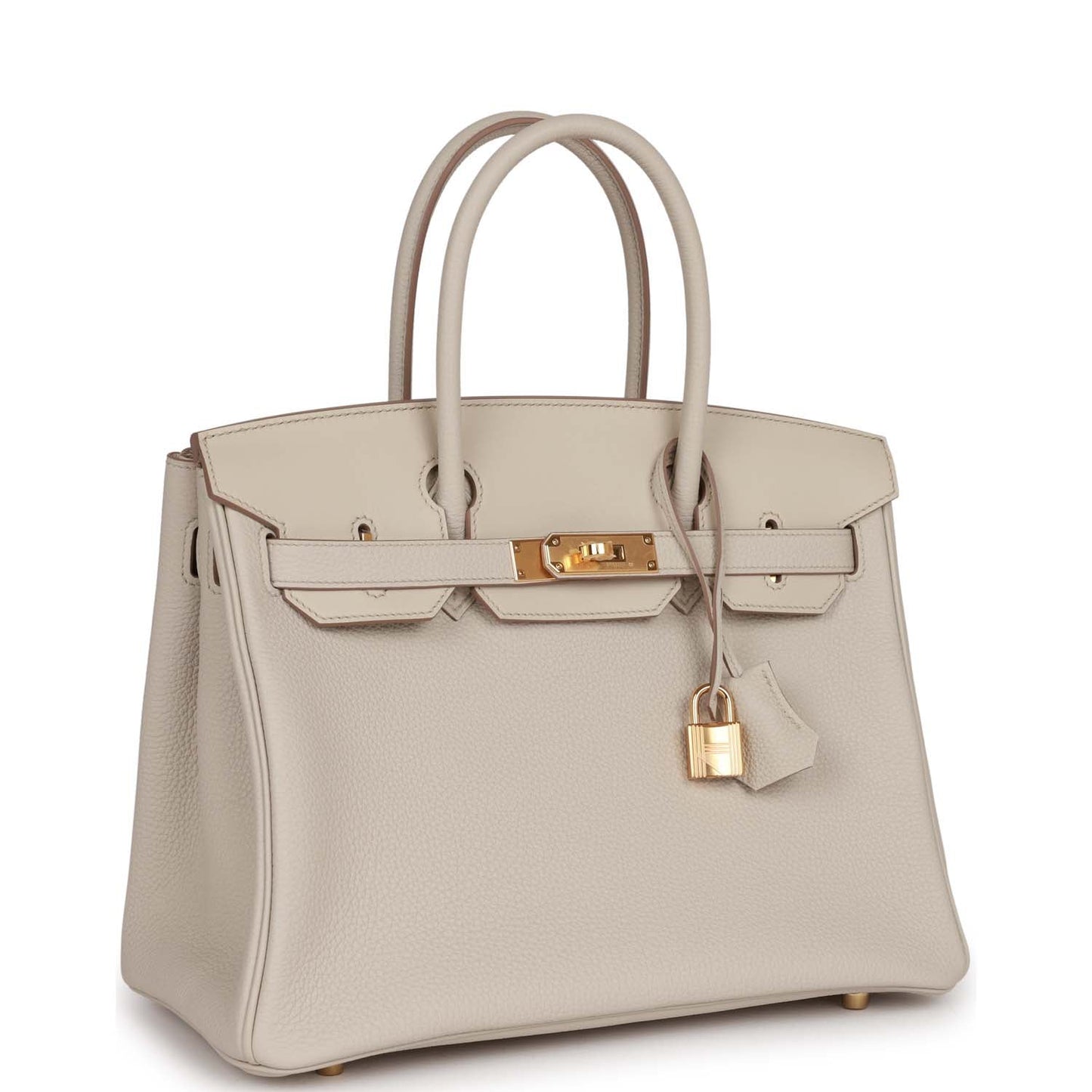 Hermes Birkin Beton Togo And Swift Hardware Handbag Gold Travel Bag