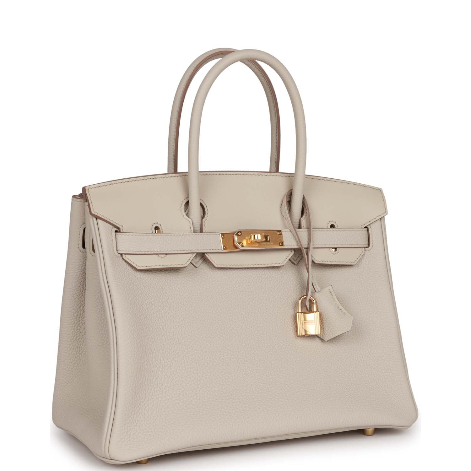 Hermes Birkin Beton Togo And Swift Hardware Handbag Gold Travel Bag
