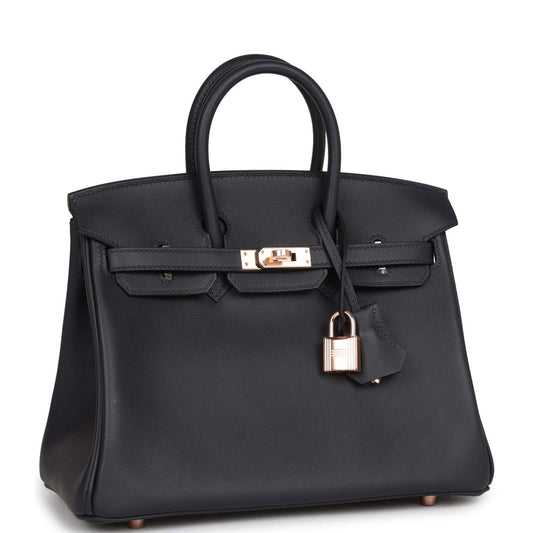 Hermes Birkin Caban Swift Rose Hardware Handbag Gold Travel Bag