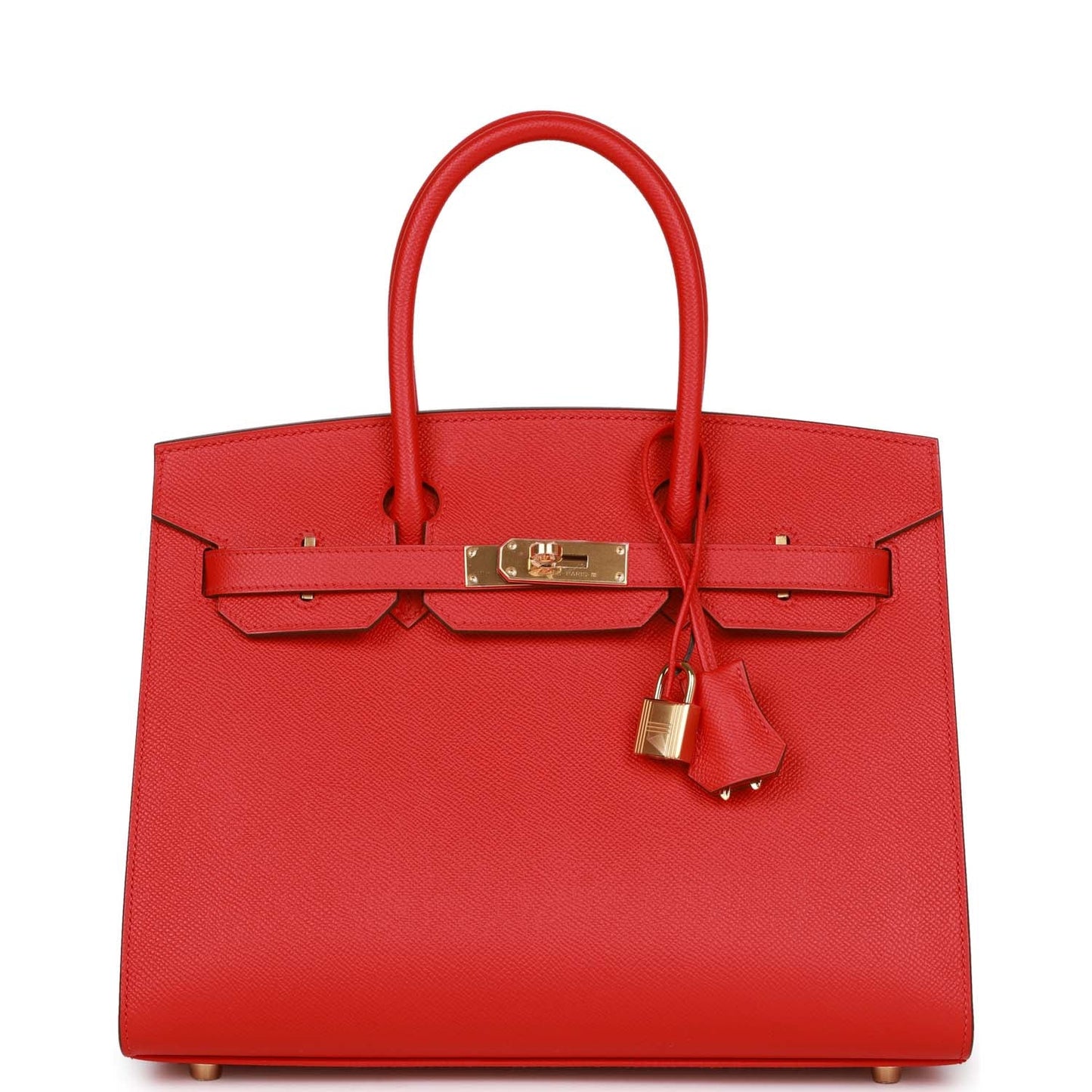 Hermes Birkin Sellier Rouge Cas Ue Epsom Hardware Handbag Gold Travel Bag