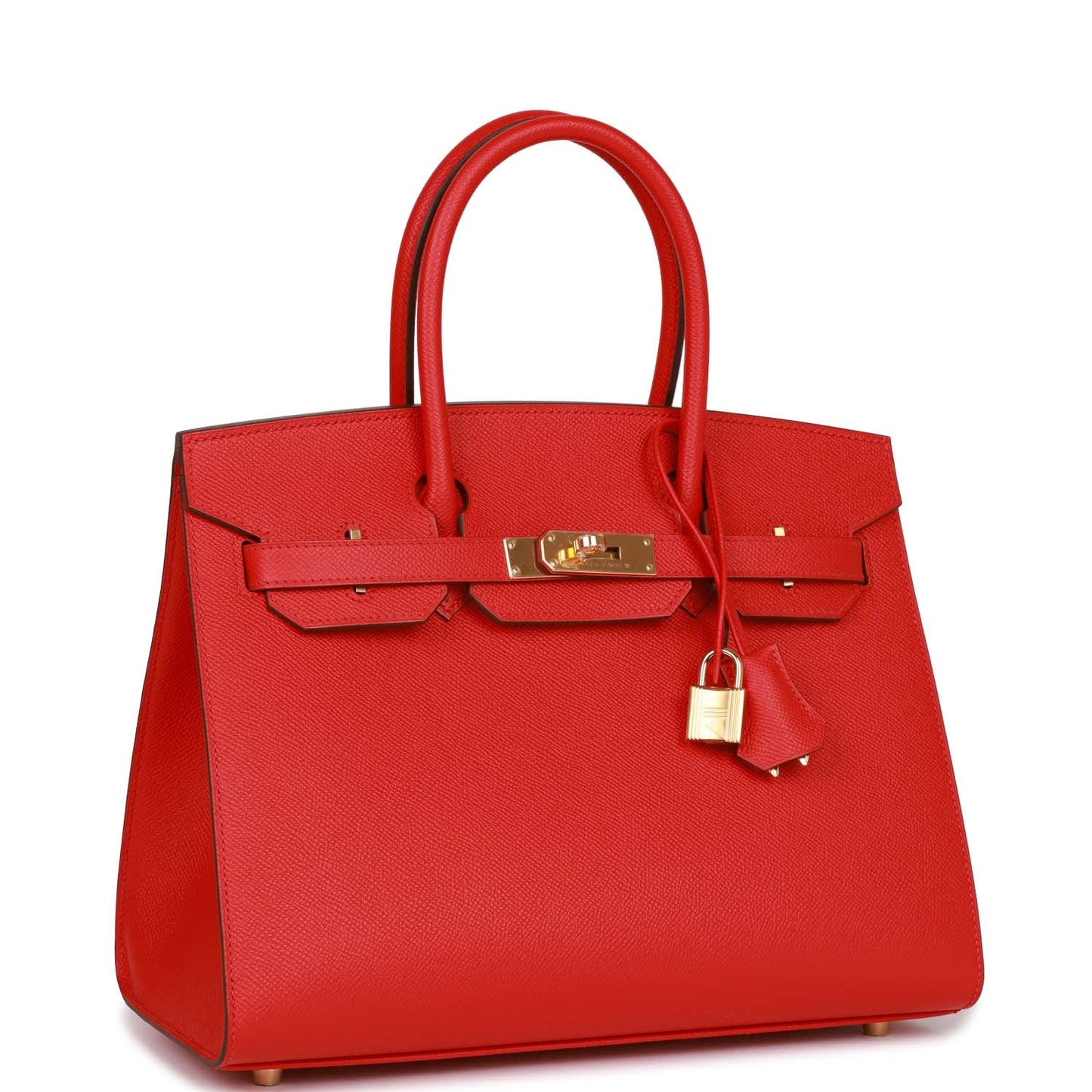 Hermes Birkin Sellier Rouge Cas Ue Epsom Hardware Handbag Gold Travel Bag