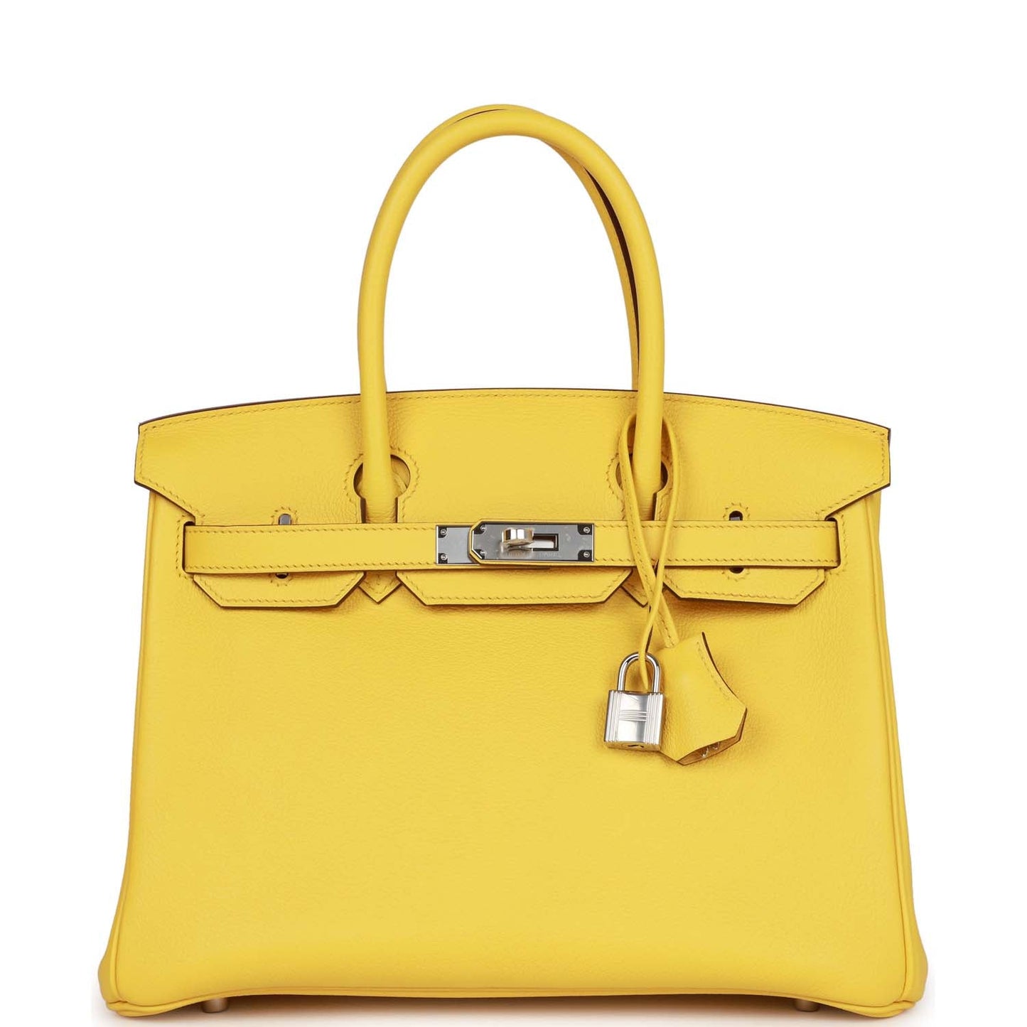 Hermes Birkin Jaune De Naples Taurillon Novillo Palladium Hardware Travel Bag