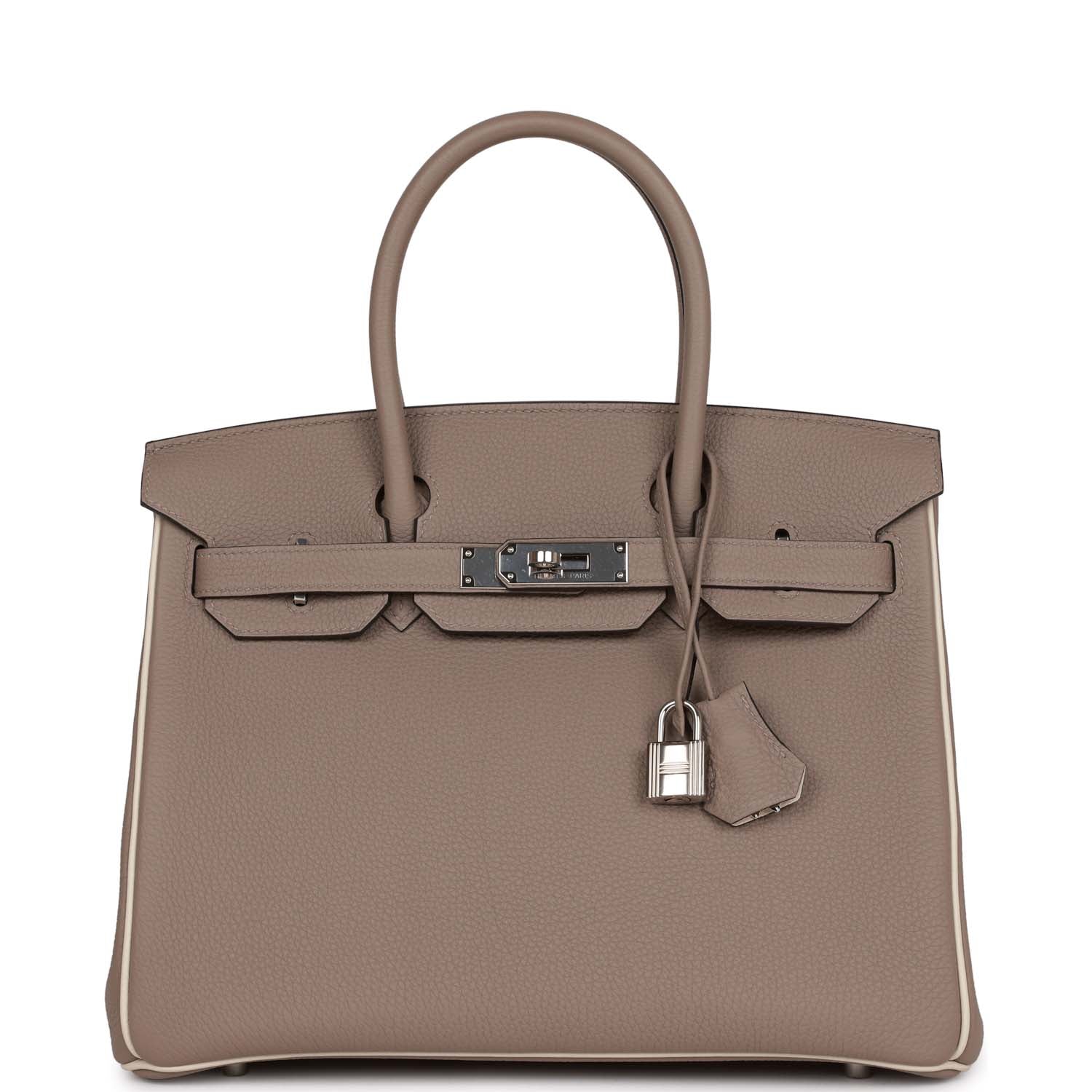 Hermes Special Order Hss Birkin Gris Tourterelle And Craie Travel Bag