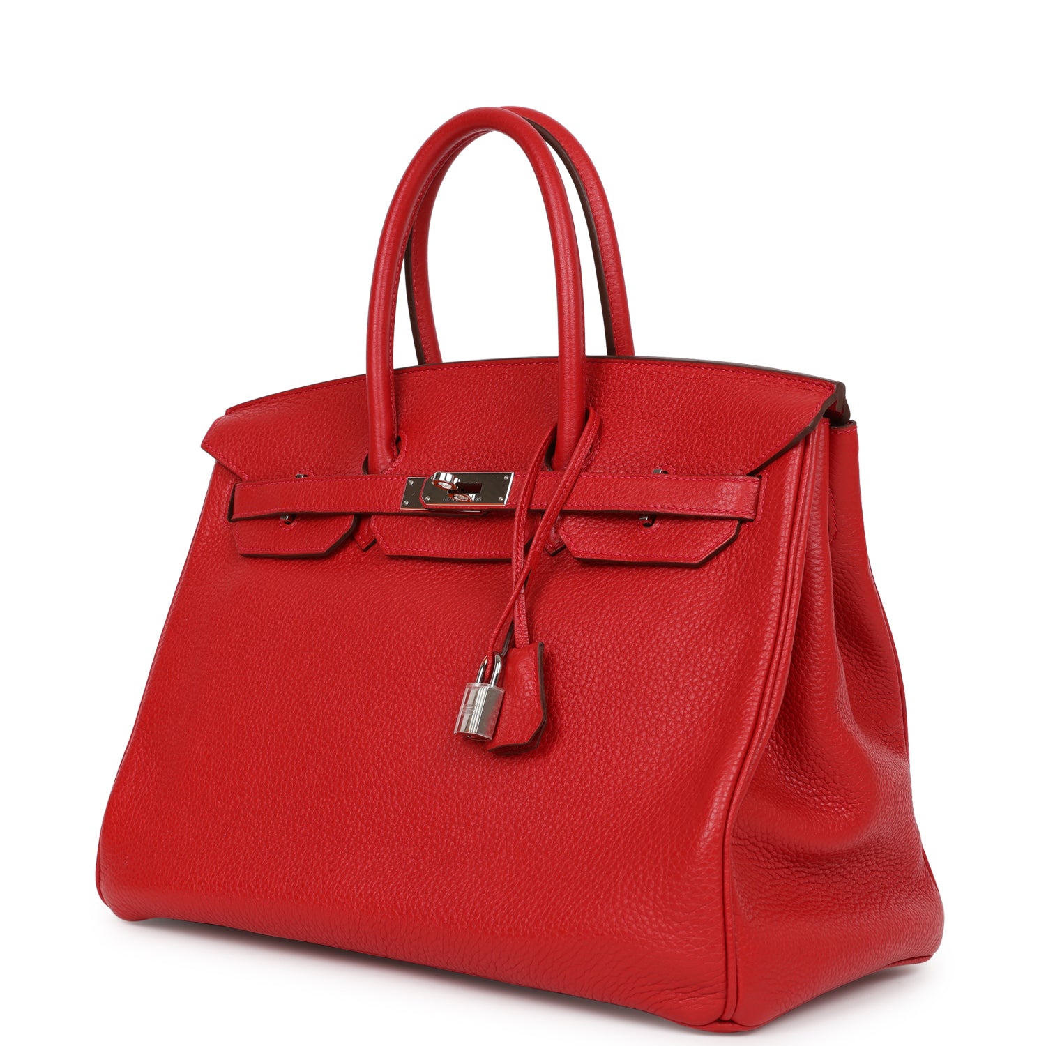 Hermes Birkin Rouge Cas Ue Clemence Palladium Hardware Handbag Travel Bag