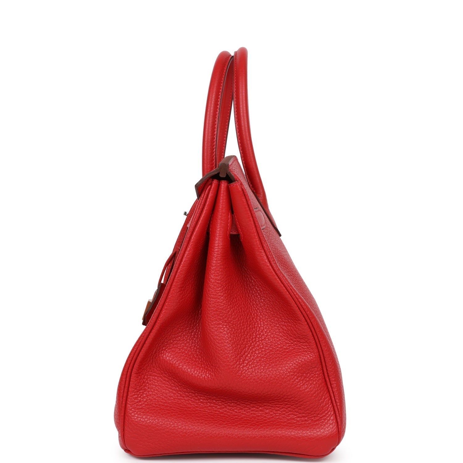 Hermes Top Quality Luxury Birkin Rouge Casaque Clemence Travel Bag