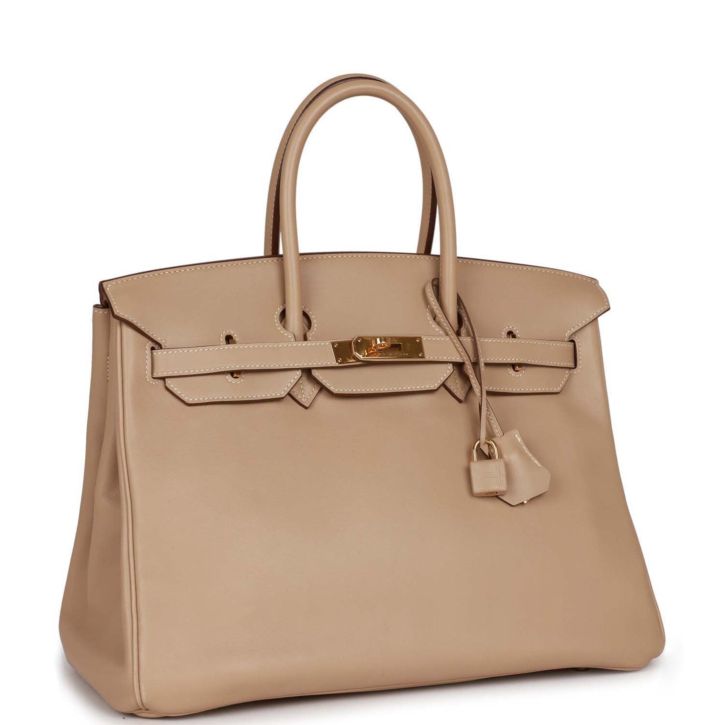 Hermes Birkin Argile Swift Hardware Handbag Gold Travel Bag