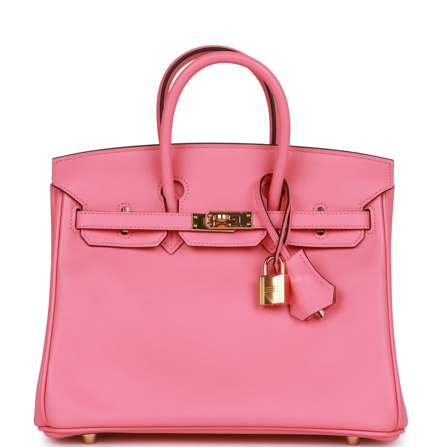 Hermes Birkin Rose Azalee Swift Hardware Handbag Gold Travel Bag