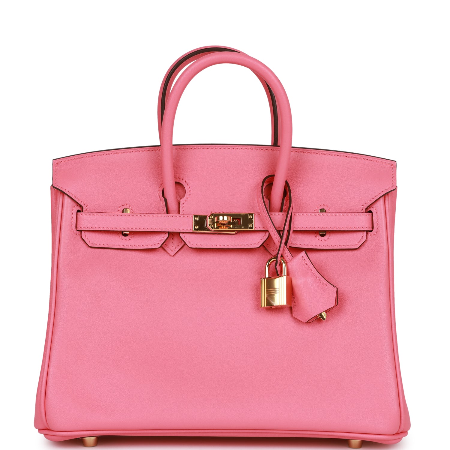 Hermes Birkin Rose Azalee Swift Hardware Handbag Gold Travel Bag