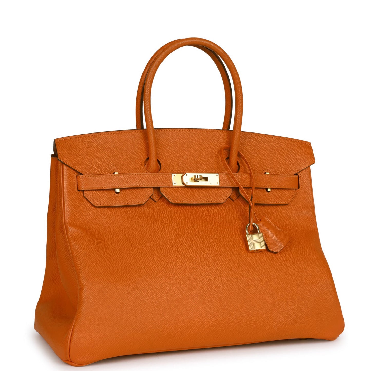 Hermes Top Quality Luxury Birkin Feu Epsom Hardware Gold Travel Bag