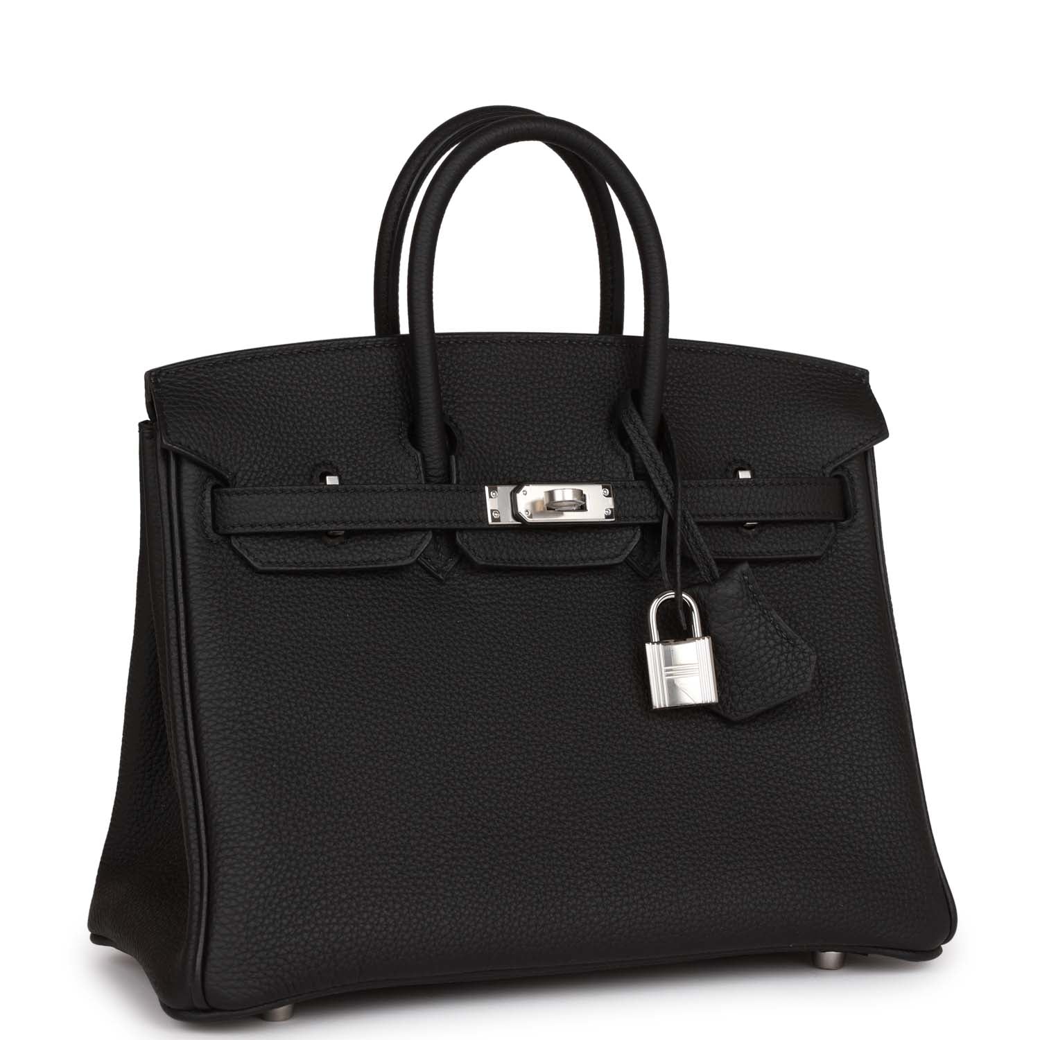 Hermes Birkin Togo Palladium Hardware Handbag Black Travel Bag 33