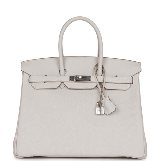 Hermes Birkin Gris Pale Togo Palladium Hardware Handbag Travel Bag